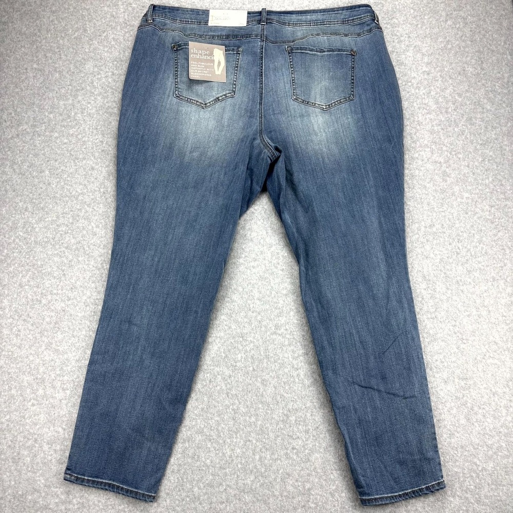 EST. 1946 Denim Jeans Women 20W Blue Stretch Curvy Skinny Leg Whisker Sculpting - Picture 2 of 11